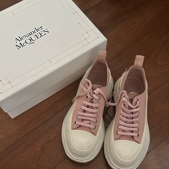 Alexander McQueen Shoes - Alexander McQueen Women's Sneakers in Pink and Cream